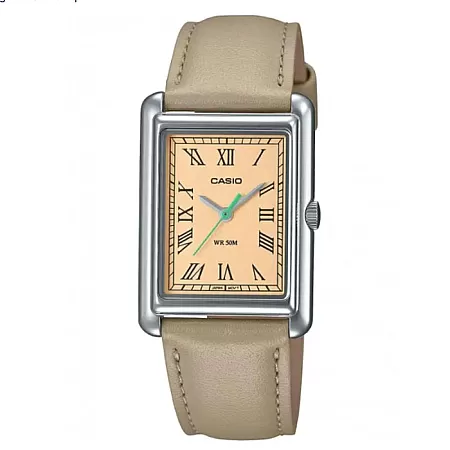 ΡΟΛΟΙ  CASIO   LTP-B165L-5BVEF CASIO Collection Beige Leather Strap