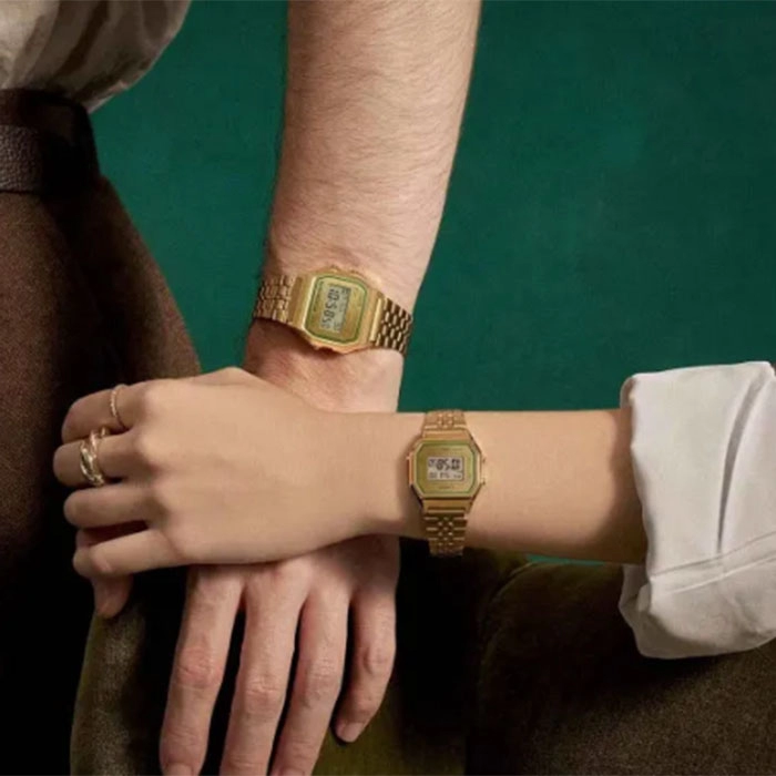 ΡΟΛΟΙ  CASIO  A-158WEGV-9AEF CASIO Vintage Chronograph Gold Stainless Steel Bracelet