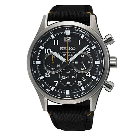 ΡΟΛΟΙ SEIKO SSB449P1 SEIKO Conceptual Black Fabric Strap