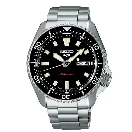 ΡΟΛΟΙ SEIKO SRPL85K1J  SEIKO 5 Sports SKX Redux in Kuro Black Automatic  Silver Stainless Steel Bracelet