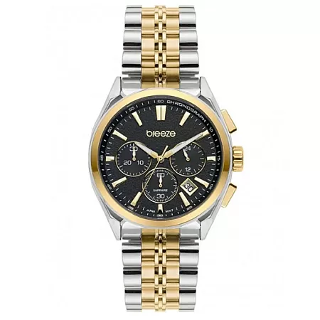 ΡΟΛΟΙ BREEZE  713012.2 BREEZE Spectrum Chronograph Two Tone Stainless Steel Bracelet