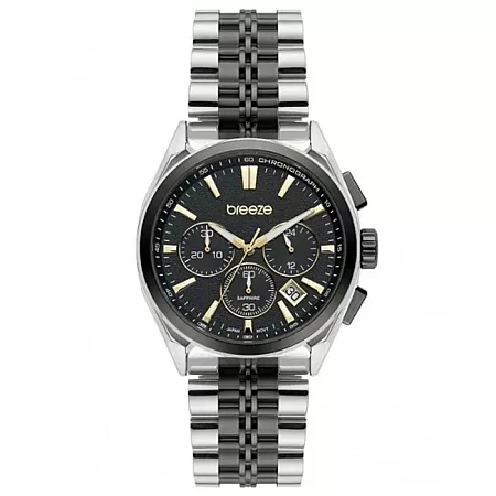 ΡΟΛΟΙ BREEZE  713012.5 BREEZE Spectrum Chronograph Two Tone Stainless Steel Bracelet