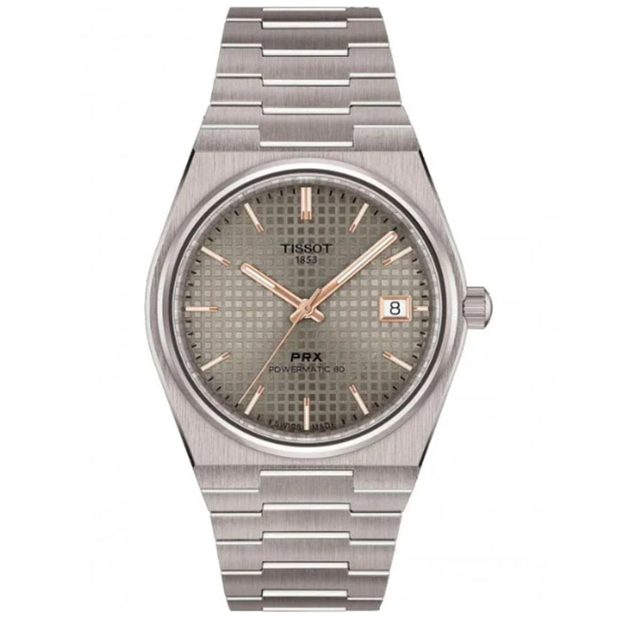 ΡΟΛΟΙ TISSOT  T1378074406100 TISSOT T-Classic PRX Powermatic 80 Silver Titanium Bracelet