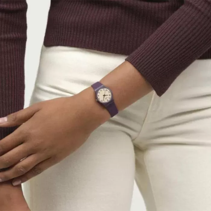 ΡΟΛΟΙ SWATCH  LR138 SWATCH Essentials Repeat Chic Bordeaux Silicone Strap