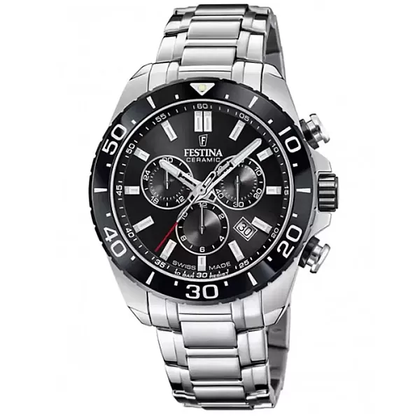 ΡΟΛΟΙ FESTINA F20042/4 FESTINA Swiss Made Chronograph Silver Stainless Steel Bracelet