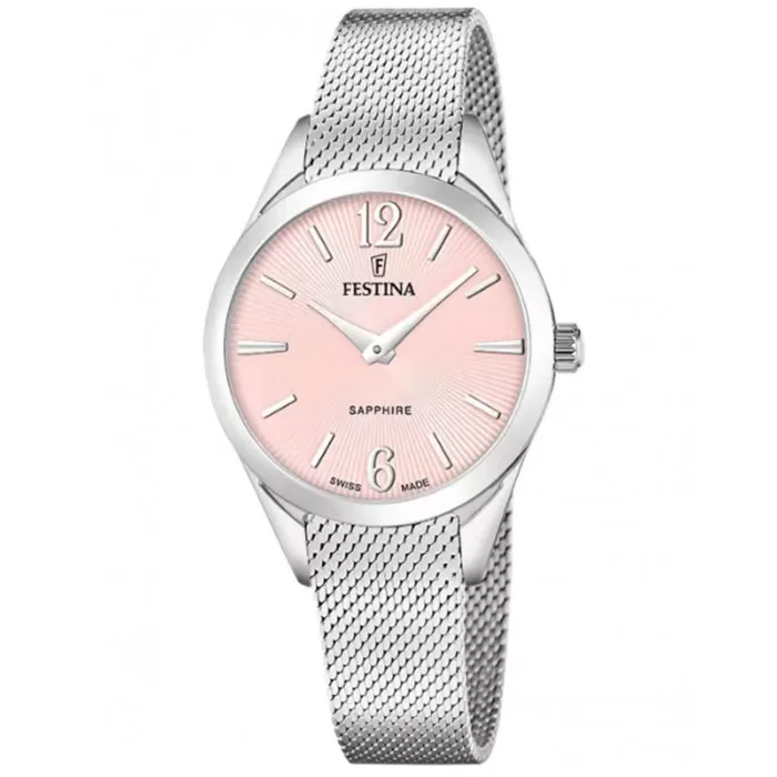 ΡΟΛΟΙ FESTINA F20076/2 FESTINA Swiss Made Silver Stainless Steel Bracelet