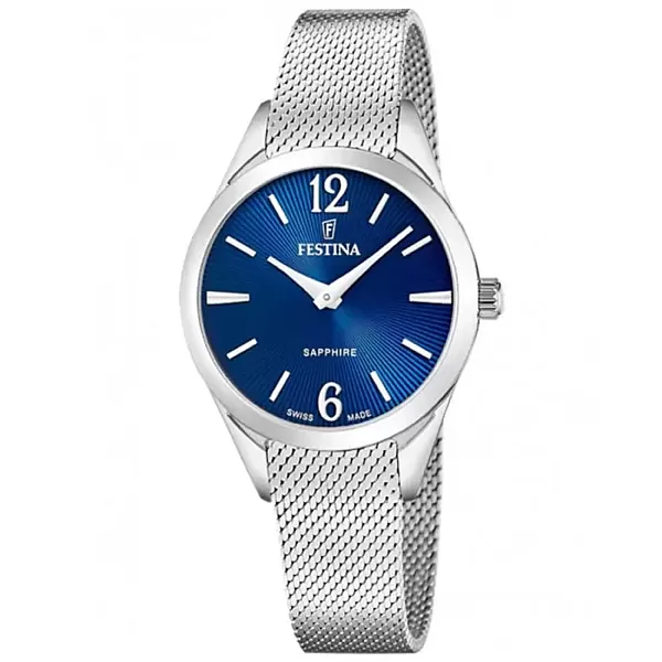 ΡΟΛΟΙ FESTINA F20076/3 FESTINA Swiss Made Silver Stainless Steel Bracelet