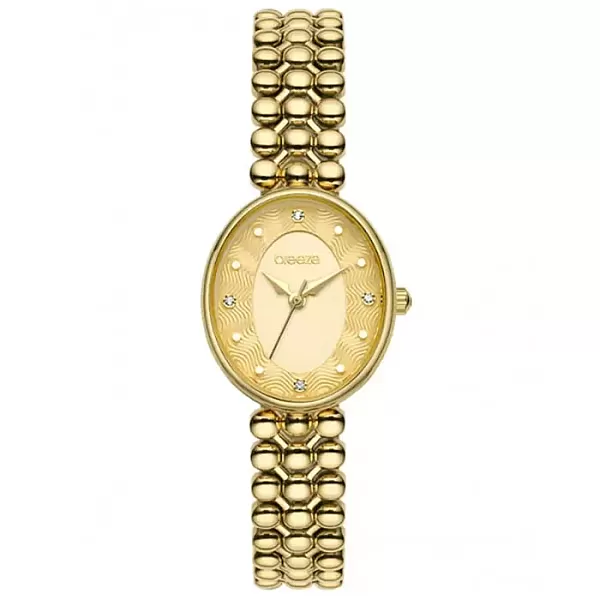 ΡΟΛΟΙ BREEZE  212591.4 BREEZE Sirena Swarovski Gold Stainless Steel Bracelet