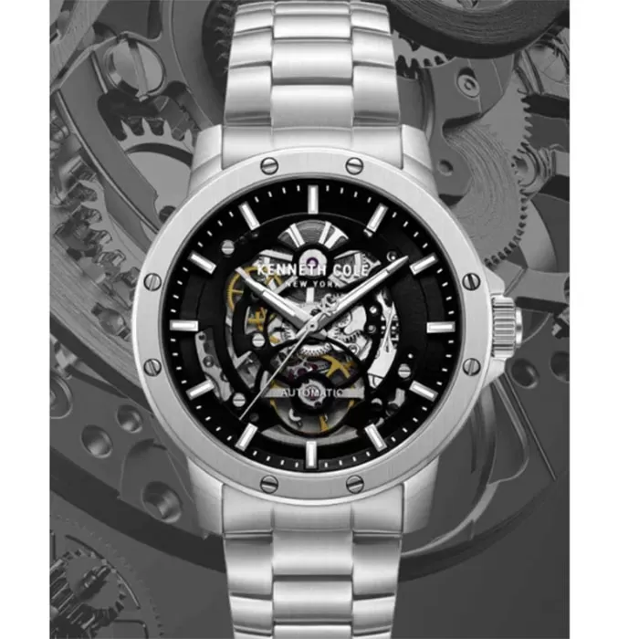 Ρολόι KENNETH COLE KCWGY0088906 KENNETH COLE Harrison Automatic Silver Stainless Steel Bracelet