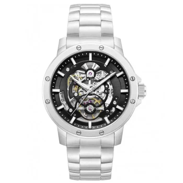 Ρολόι KENNETH COLE KCWGY0088906 KENNETH COLE Harrison Automatic Silver Stainless Steel Bracelet