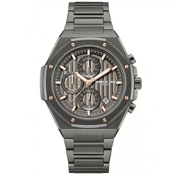 Ρολόι KENNETH COLE KCWGI0100105 KENNETH COLE Benson Chronograph Grey Stainless Steel Bracelet