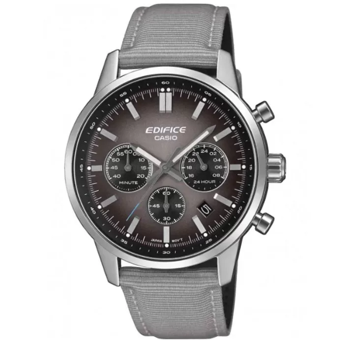 ΡΟΛΟΙ  CASIO  EFR-575C-8AEF CASIO Edifice Chronograph Grey Combined Materials Strap