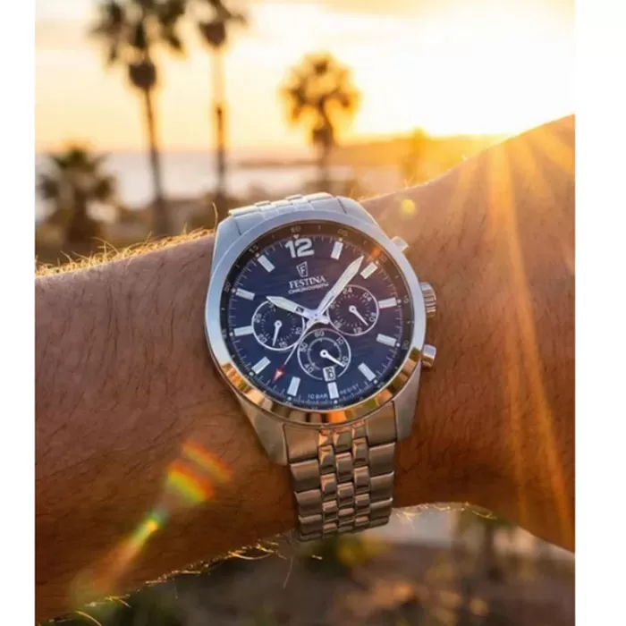 ΡΟΛΟΙ FESTINA  F20742/4 FESTINA Chronograph Silver Stainless Steel Bracelet