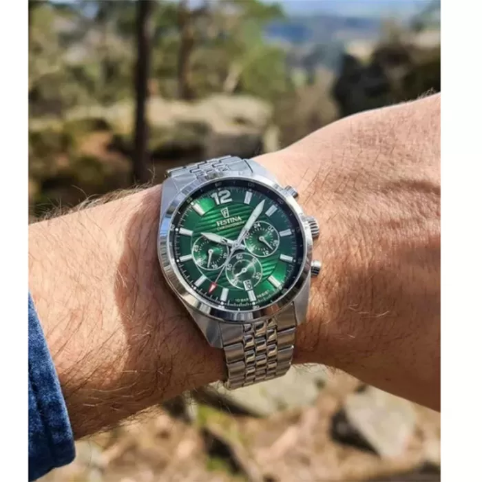 ΡΟΛΟΙ FESTINA  F20742/5 FESTINA Chronograph Silver Stainless Steel Bracelet