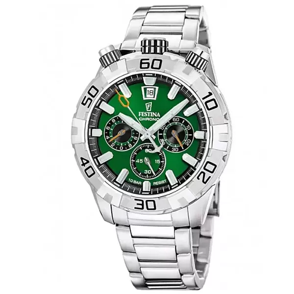 ΡΟΛΟΙ FESTINA  F20743/2 FESTINA Originals Bullhead Chronograph Silver Stainless Steel Bracelet