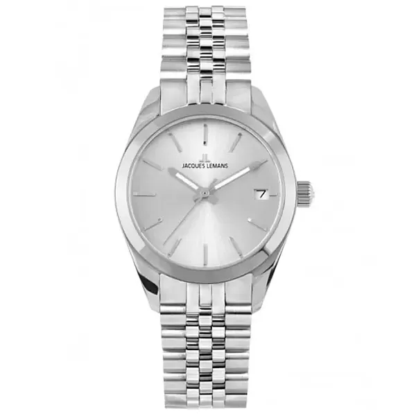 Ρολόι Jacques LEMANS 1-2132D JACQUES LEMANS Derby Silver Stainless Steel Bracelet