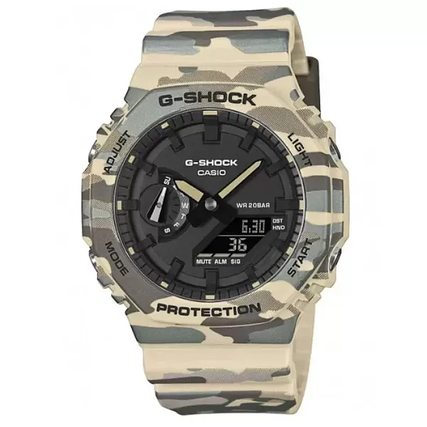 ΡΟΛΟΙ CASIO GA-2100CM-5AER G-SHOCK Chronograph Camo Bio-based Resin Strap