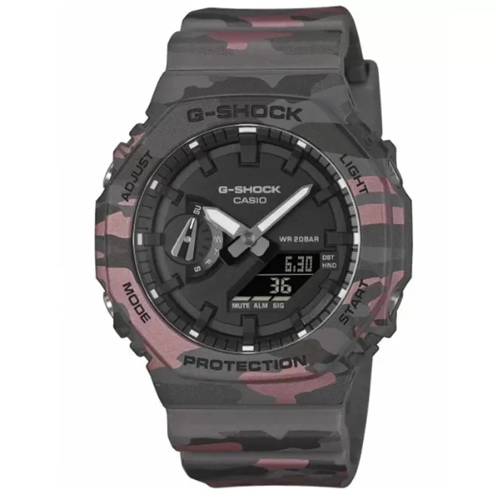 ΡΟΛΟΙ CASIO GA-2100CM-8AER G-SHOCK Chronograph Camo Bio-based Resin Strap