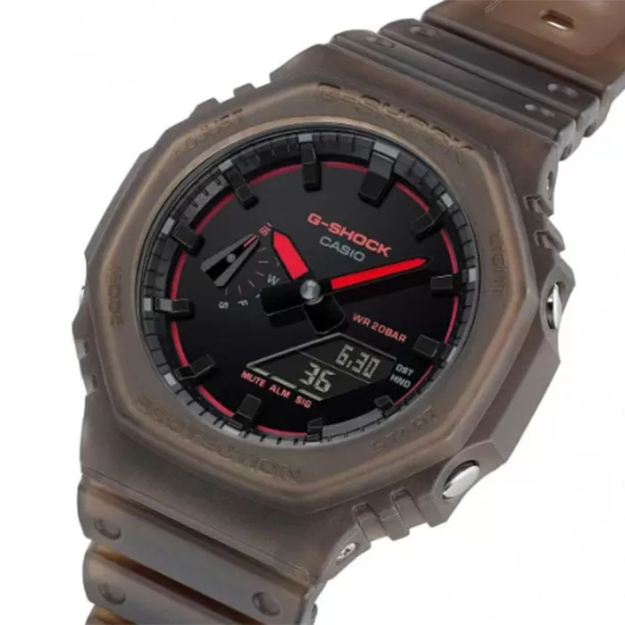 ΡΟΛΟΙ CASIO GA-2100K-5AER G-SHOCK Chronograph Brown Resin Strap
