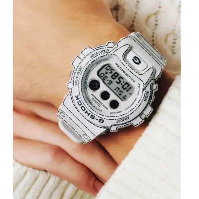 ΡΟΛΟΙ CASIO DW-6900RGM-5ER G-SHOCK Origami Chronograph White Biosourced Strap Limited Edition