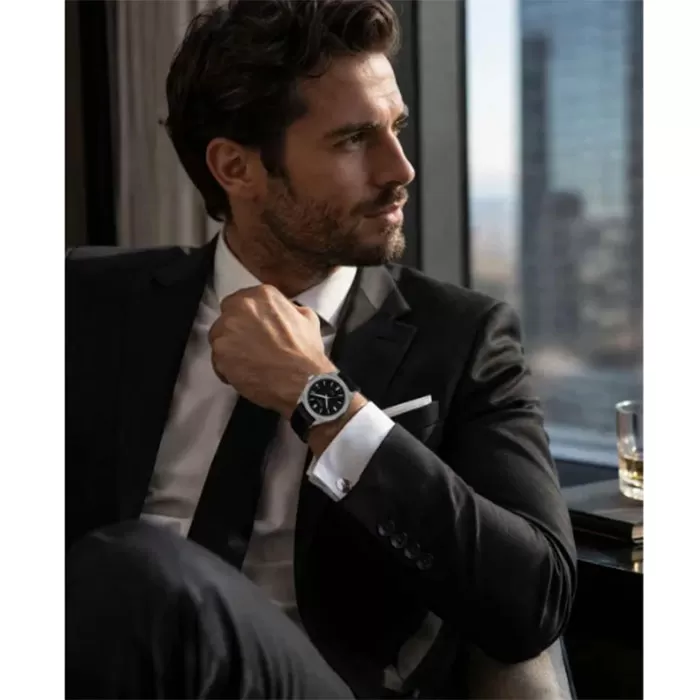 ΡΟΛΟΙ TISSOT  T1514221605100 TISSOT T-Classic PRC 100 Solar Black Leather Strap