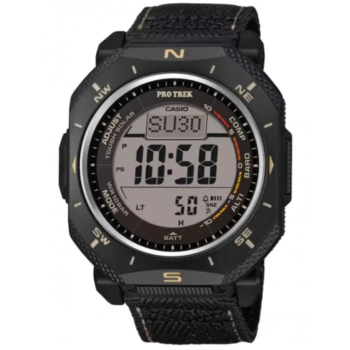 ΡΟΛΟΙ CASIO  PRG-69B-1ER CASIO Protrek Solar Black Synthetic Strap