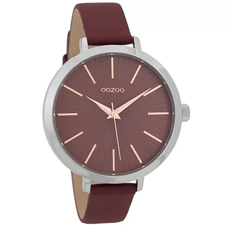 ΡΟΛΟΙ OOZOO C9673 OOZOO Timepieces Bordeaux Leather Strap