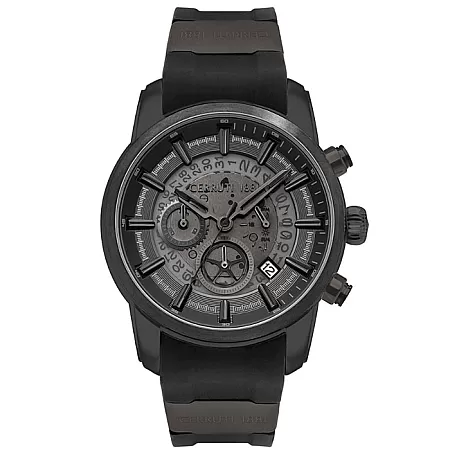 ΡΟΛΟΙ CERROUTI CRA30201 CERRUTI Tesero Black Rubber Chronograph