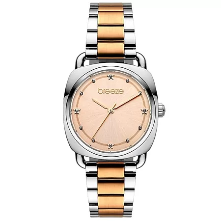 ΡΟΛΟΙ BREEZE  712071.4 BREEZE Musette Crystals Two Tone Stainless Steel Bracelet