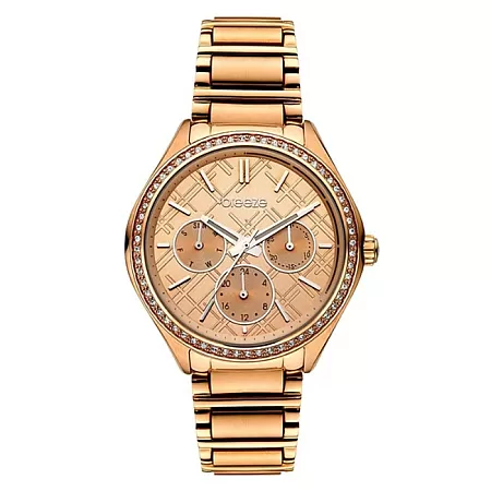 ΡΟΛΟΙ BREEZE  212041.4 BREEZE Intensifire Crystals Rose Gold Stainless Steel Bracelet