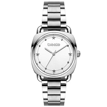 ΡΟΛΟΙ BREEZE  612071.1 BREEZE Musette Crystals Silver Stainless Steel Bracelet