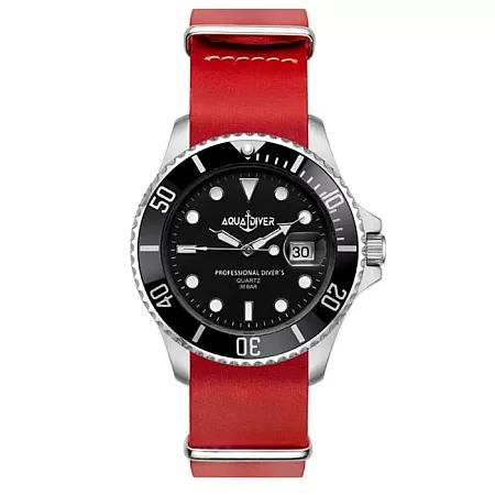 ΡΟΛΟΙ AQUADIVER 14584296L-RED AQUADIVER Water Master Red Leather Strap