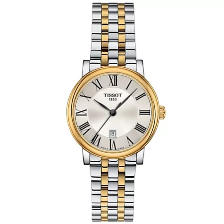 ΡΟΛΟΙ TISSOT T1222102203300 TISSOT T-Classic Carson Premium Lady Two Tone Stainless Steel Bracelet