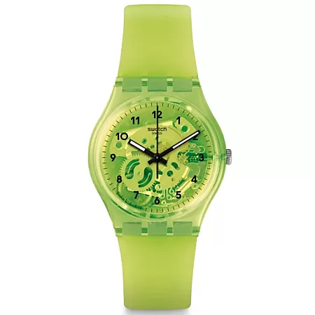 ΡΟΛΟΙ SWATCH GG227 SWATCH Lemon Flavour Green Rubber Strap