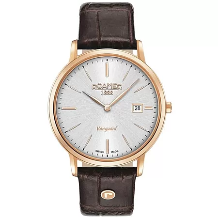 ΡΟΛΟΙ ROAMER R979809491509 ROAMER Vanguard Slim Brown Leather Strap