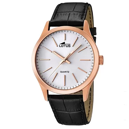 ΡΟΛΟΙ LOTUS  L15963/1 LOTUS Gents Black Leather Strap