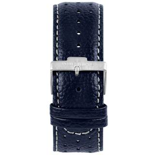 Ρολόι Jacques LEMANS 1-1645Q Jacques LEMANS Lugano Chronograph Blue Leather Strap