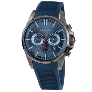 Ρολόι Jacques LEMANS 1-1799N Jacques LEMANS Liverpool Chronograph Blue Silicone Strap