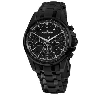 Ρολόι Jacques LEMANS 1-1799ZD Jacques LEMANS Liverpool Chronograph Black Stainless Steel Bracelet