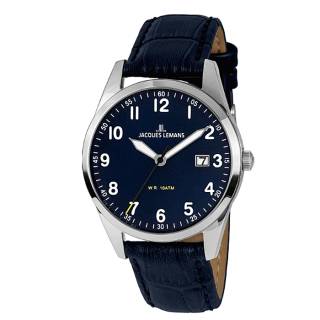 Ρολόι Jacques LEMANS 1-2002C Jacques LEMANS Serie 200 Blue Leather Strap