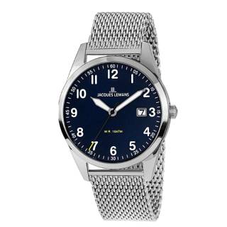 Ρολόι Jacques LEMANS 1-2002J Jacques LEMANS Serie 200 Silver Stainless Steel Bracelet