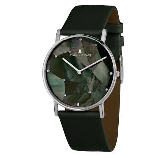 Ρολόι Jacques LEMANS 1-2050A Jacques LEMANS York Crystals Green Leather Strap