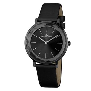 Ρολόι Jacques LEMANS 1-2054C Jacques LEMANS York Black Leather Strap