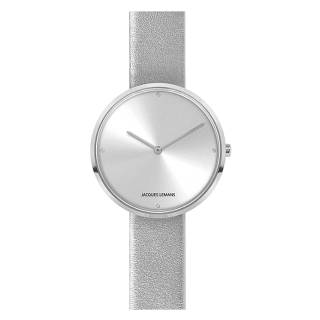 Ρολόι Jacques LEMANS 1-2056A Jacques LEMANS Design Collection Silver Leather Strap