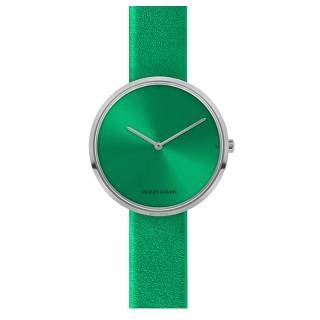 Ρολόι Jacques LEMANS 1-2056D Jacques LEMANS Design Collection Green Leather Strap