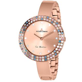 Ρολόι Jacques LEMANS 1-2063B Jacques LEMANS La Passion Rose Gold Stainless Steel Bracelet