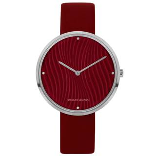 Ρολόι Jacques LEMANS 1-2093F Jacques LEMANS Design Bordeaux Leather Strap