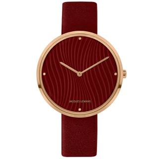 Ρολόι Jacques LEMANS 1-2093L Jacques LEMANS Design Bordeaux Leather Strap