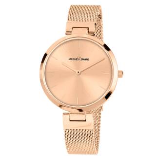 Ρολόι Jacques LEMANS 1-2110L Jacques LEMANS Milano Rose Gold Stainless Steel Bracelet