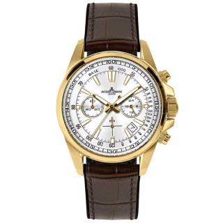 Ρολόι Jacques LEMANS 1-2117F Jacques LEMANS Liverpool Chronograph Brown Leather Strap